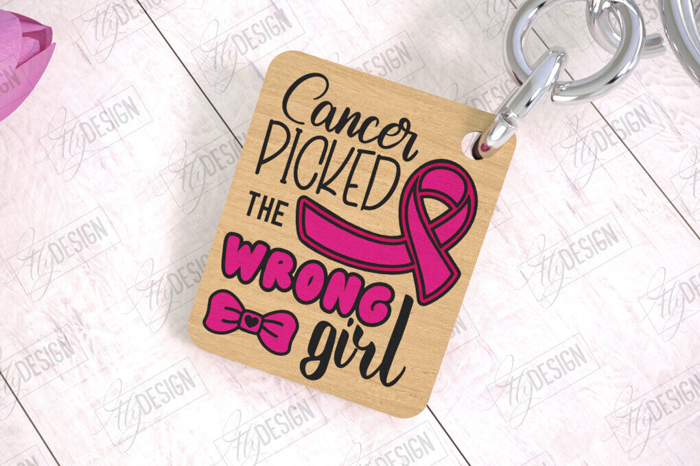 Σετ των 3 Intra απο ξύλο plywood 3mm-4mm πάχος Μπρελόκ Ευαισθητοποίησης για τον Καρκίνο | Νικητής Καρκίνου Δίασταση 6x6 cm INTRAFABR-111796420