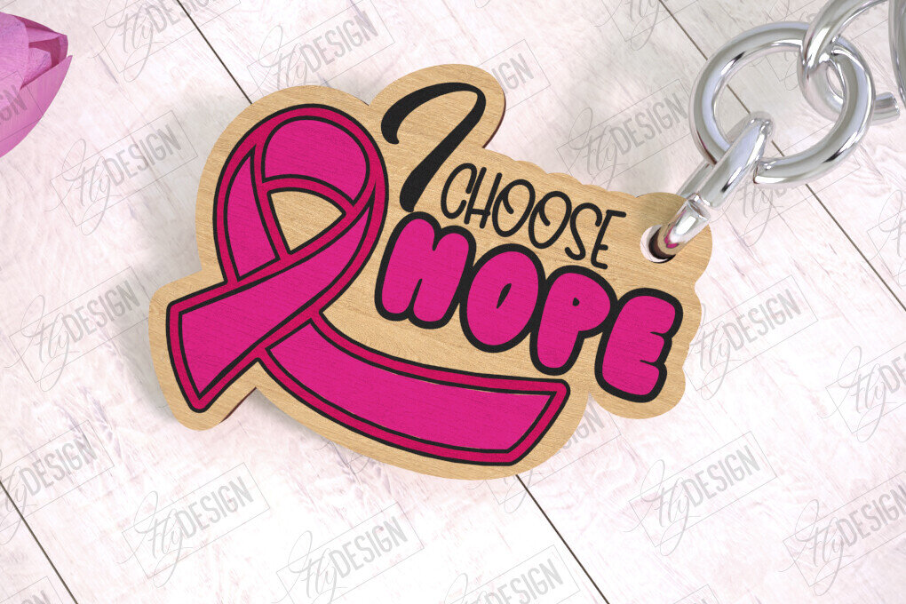 Σετ των 3 Intra απο ξύλο plywood 3mm-4mm πάχος Μπρελόκ Ευαισθητοποίησης για τον Καρκίνο | Νικητής Καρκίνου Δίασταση 6x6 cm INTRAFABR-111796433