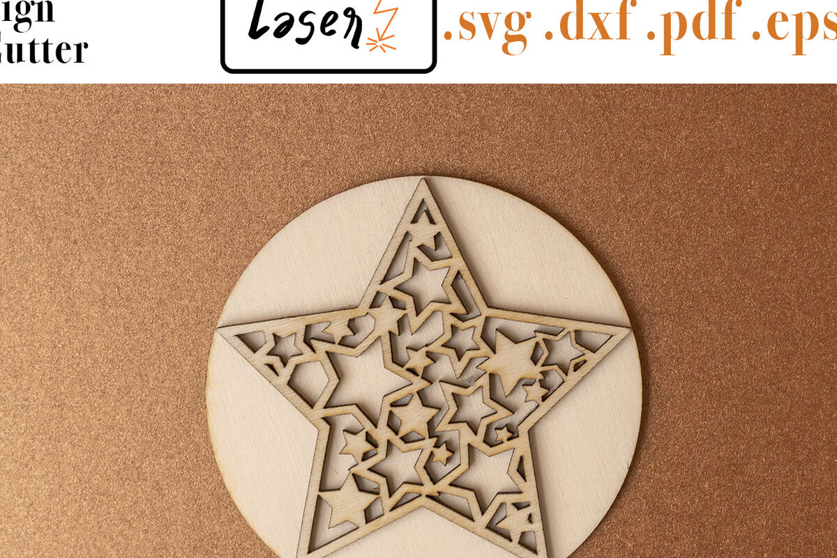 Σετ των 3 Intra απο ξύλο plywood 3mm-4mm πάχος Χριστουγεννιάτικο σουβέρ με κερί για Δίασταση 15x15 cm INTRAFABR-52768267