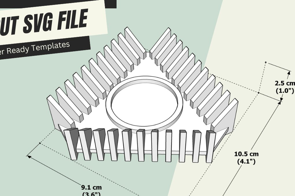 Σετ των 2 Intra απο ξύλο plywood 3mm-4mm πάχος Κηροπήγιο κοπής με λέιζερ, ,  Δίασταση 15x15 cm INTRAFABR-102497746