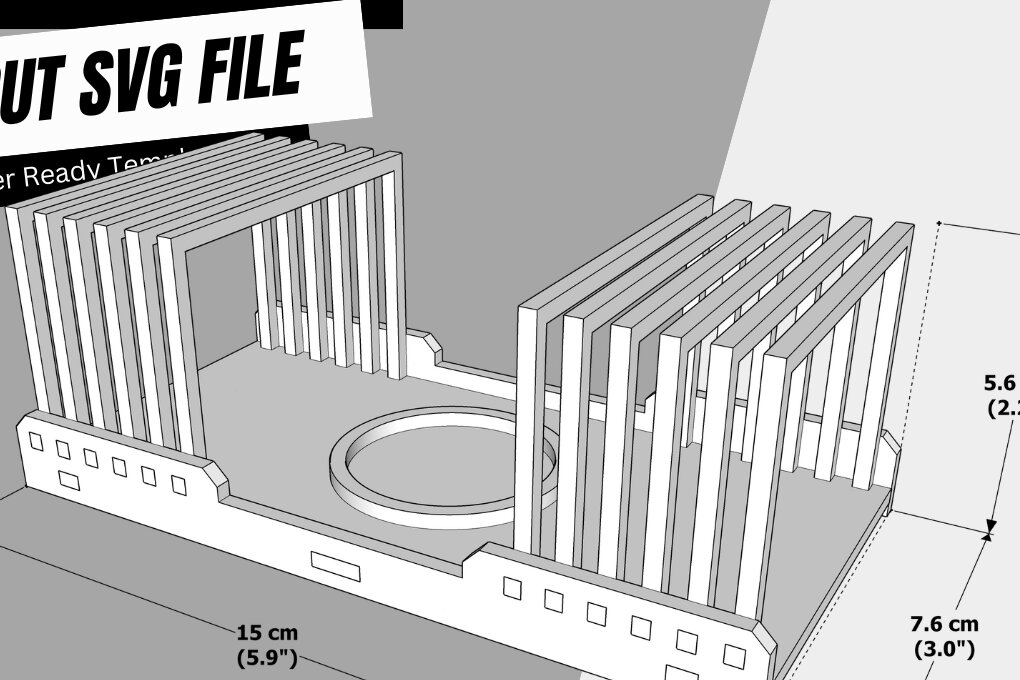 Σετ των 2 Intra απο ξύλο plywood 3mm-4mm πάχος Κηροπήγιο | | Δίασταση 15x15 cm INTRAFABR-95078199