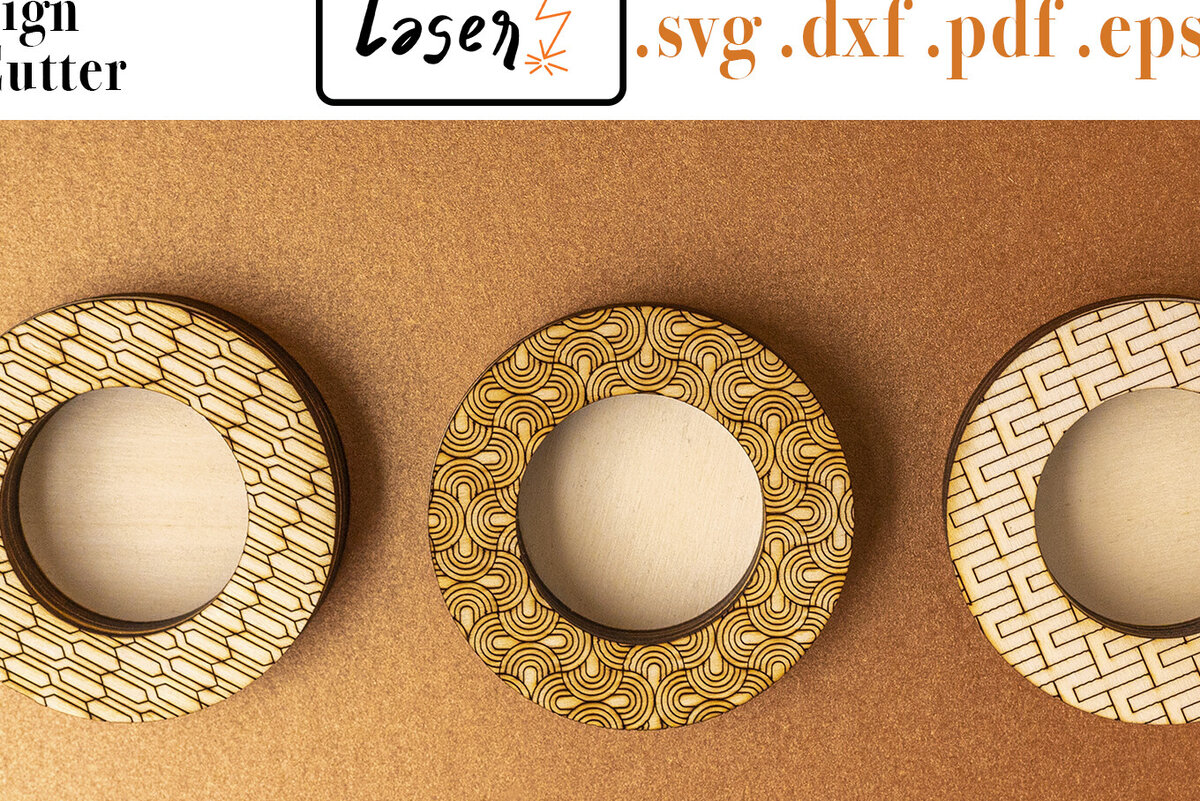 Σετ των 3 Intra απο ξύλο plywood 3mm-4mm πάχος Κηροπήγια Deco για Δίασταση 15x15 cm INTRAFABR-82630794