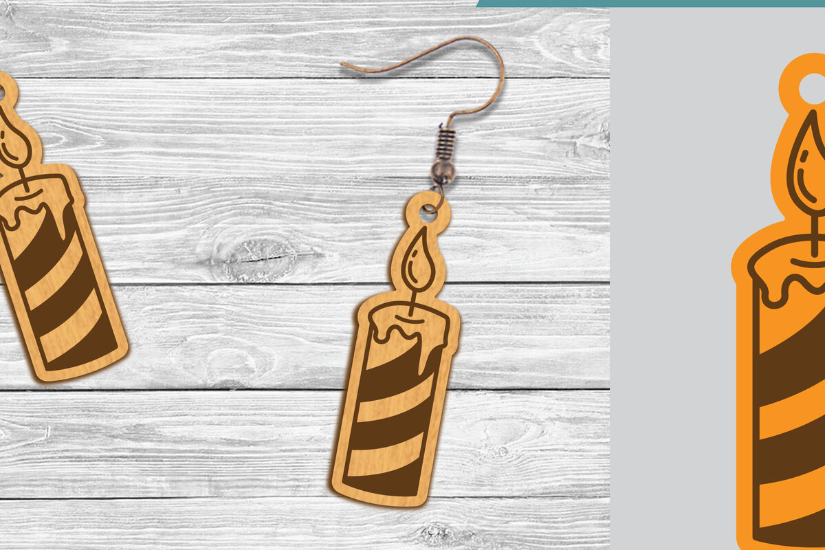 Σετ των 3 Intra απο ξύλο plywood 3mm-4mm πάχος Κερί Σκουλαρίκια κομμένα με λέιζερ Δίασταση 3x3 cm INTRAFABR-104776327