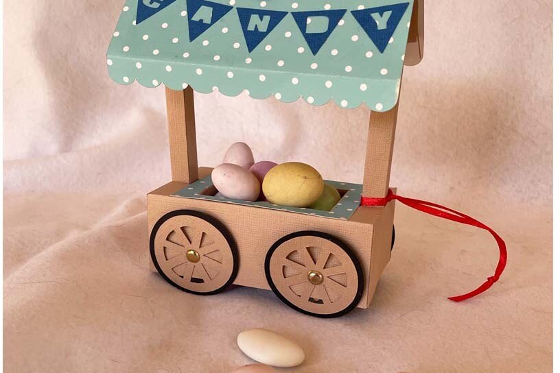 Intra απο ξύλο plywood 3mm-4mm πάχος Καροτσάκι καραμελών Δίασταση 30x20 cm INTRAFABR-25761582