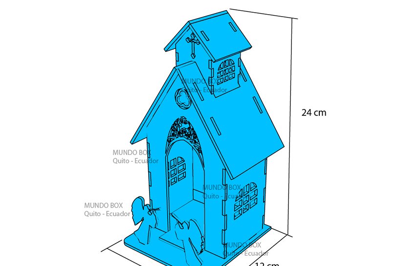 Intra απο ξύλο plywood 3mm-4mm πάχος Παρεκκλήσι προσευχής, Καθολικό, Χριστιανικό Δίασταση 20x30 cm INTRAFABR-120879823