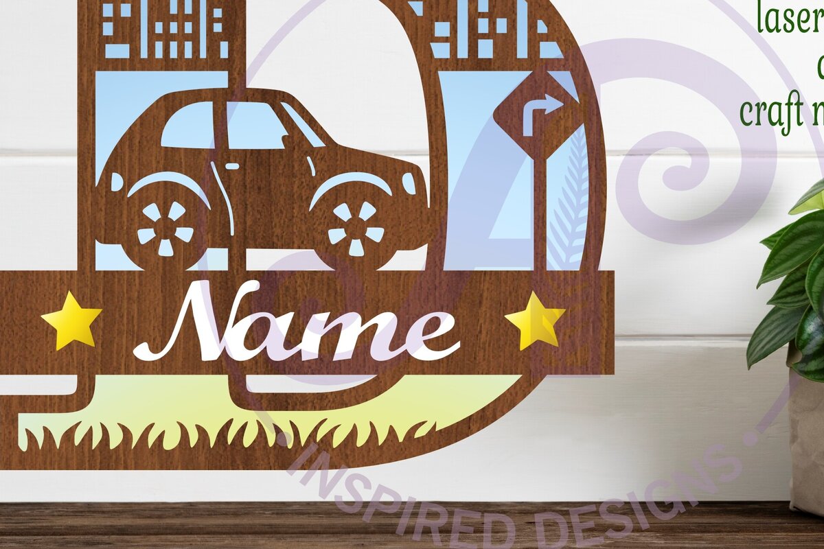 Σετ των 3 Intra απο ξύλο plywood 3mm-4mm πάχος Μονόγραμμα κεφαλαίου αυτοκινήτου Γράμμα D Δίασταση 9x9 cm INTRAFABR-100097946