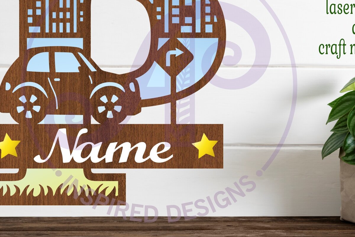 Σετ των 3 Intra απο ξύλο plywood 3mm-4mm πάχος Μονόγραμμα κεφαλαίου αυτοκινήτου Γράμμα P Δίασταση 9x9 cm INTRAFABR-100098283