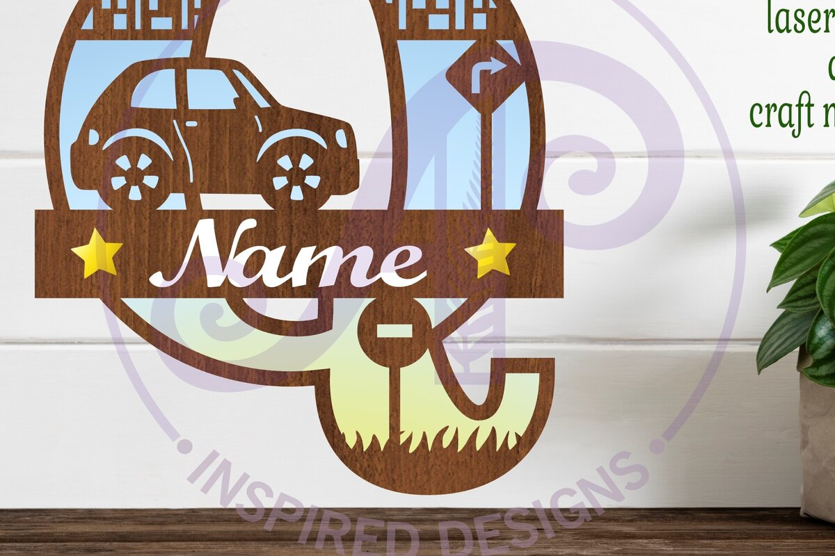 Σετ των 3 Intra απο ξύλο plywood 3mm-4mm πάχος Μονόγραμμα κεφαλαίου αυτοκινήτου Γράμμα Q Δίασταση 9x9 cm INTRAFABR-100098300