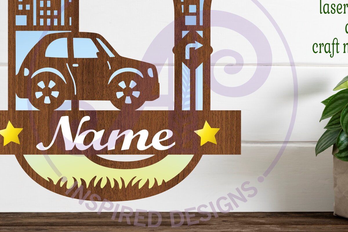 Σετ των 3 Intra απο ξύλο plywood 3mm-4mm πάχος Μονόγραμμα κεφαλαίου αυτοκινήτου Επιστολή U Δίασταση 9x9 cm INTRAFABR-100098398