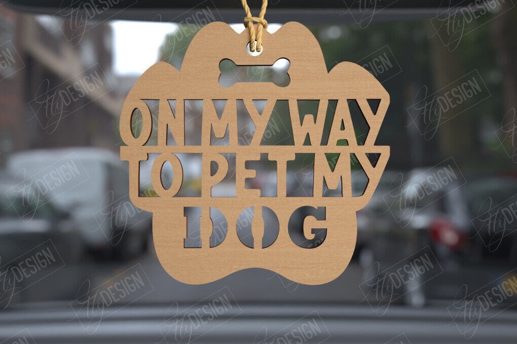 Σετ των 3 Intra απο ξύλο plywood 3mm-4mm πάχος Γούρια αυτοκινήτου | Χαραγμένα αξεσουάρ αυτοκινήτου Δίασταση 4x4 cm INTRAFABR-113447239