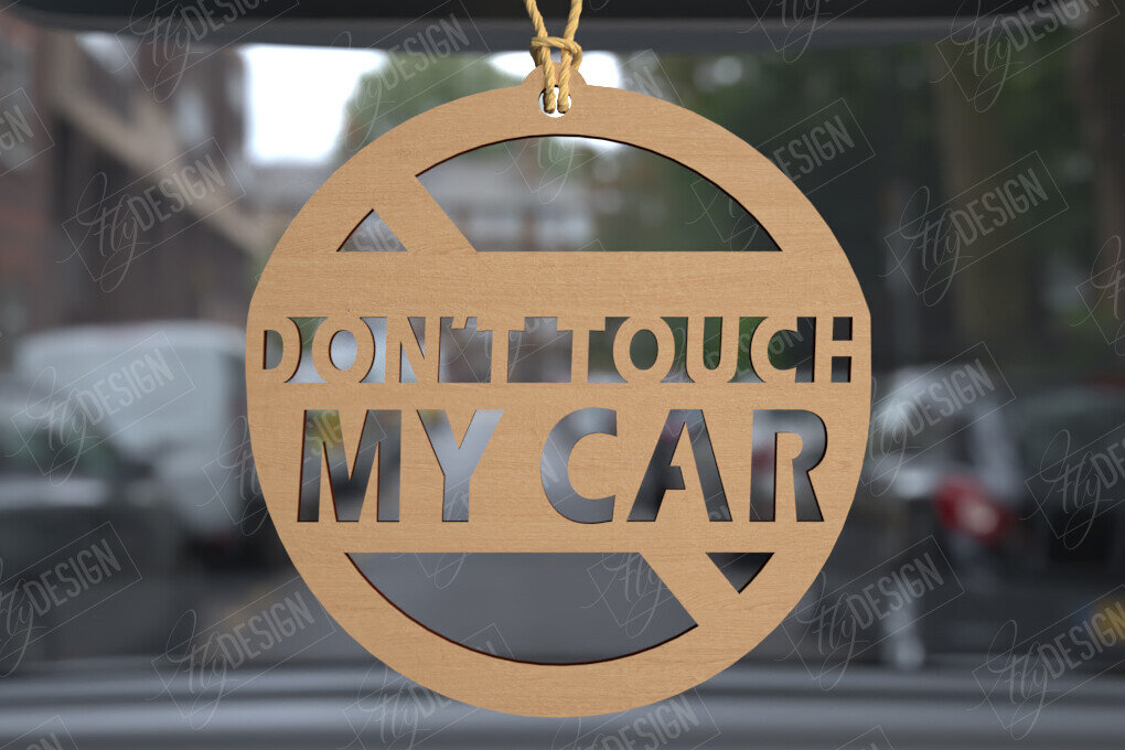 Σετ των 3 Intra απο ξύλο plywood 3mm-4mm πάχος Γούρια αυτοκινήτου | Χαραγμένα αξεσουάρ αυτοκινήτου Δίασταση 4x4 cm INTRAFABR-113447265