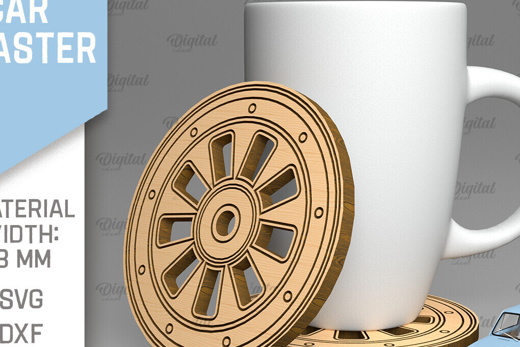 Intra απο ξύλο plywood 3mm-4mm πάχος Σουβέρ αυτοκινήτου . Τροχό Coaster Δίασταση 30x20 cm INTRAFABR-90002545