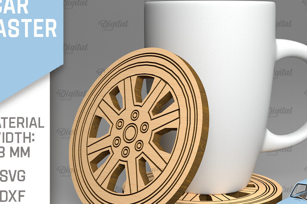 Intra απο ξύλο plywood 3mm-4mm πάχος Σουβέρ αυτοκινήτου . Τροχό Coaster Δίασταση 30x20 cm INTRAFABR-90002524