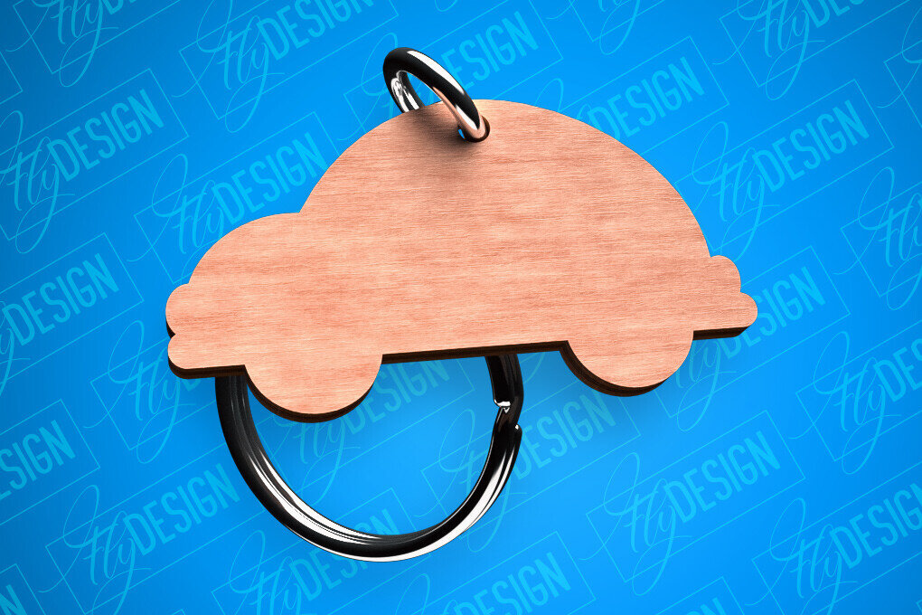 Σετ των 3 Intra απο ξύλο plywood 3mm-4mm πάχος Μπρελόκ αυτοκινήτου Shapes Δίασταση 6x6 cm INTRAFABR-82326676