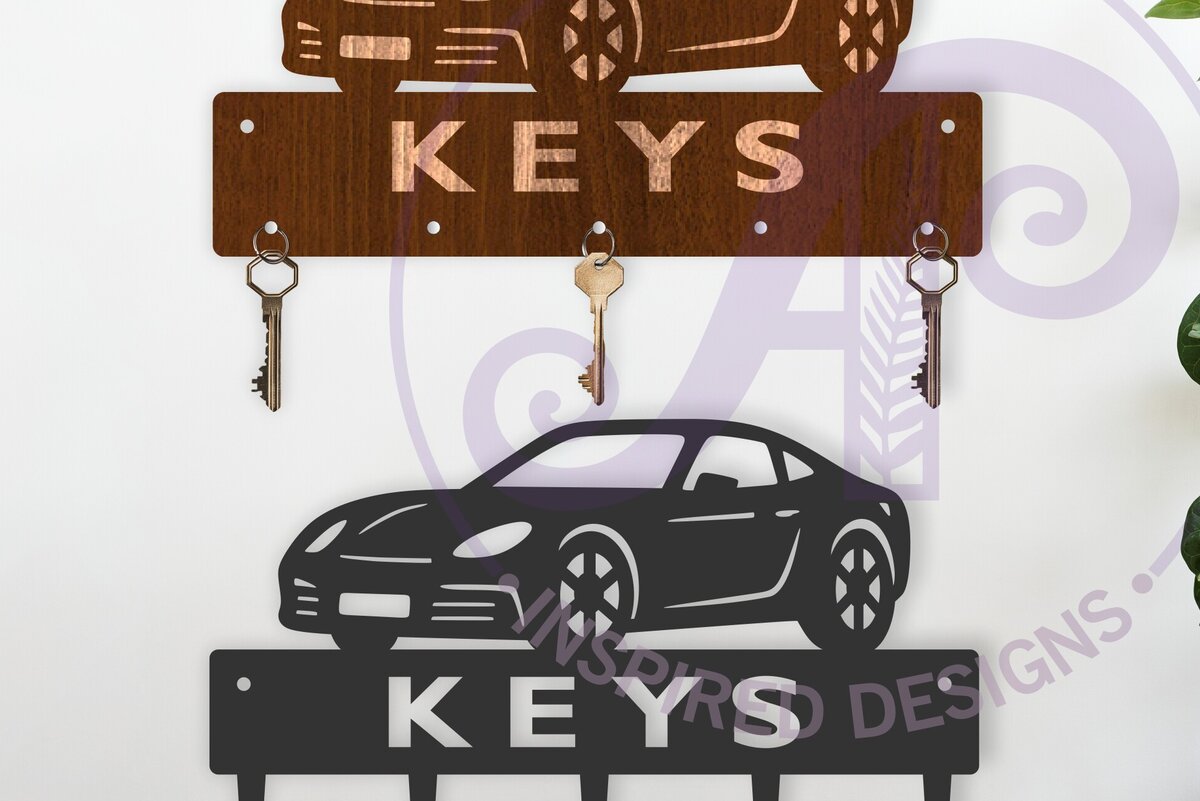 Σετ των 2 Intra απο ξύλο plywood 3mm-4mm πάχος Σχέδια κλειδαριάς με θέμα το αυτοκίνητο Δίασταση 12x12 cm INTRAFABR-123461500