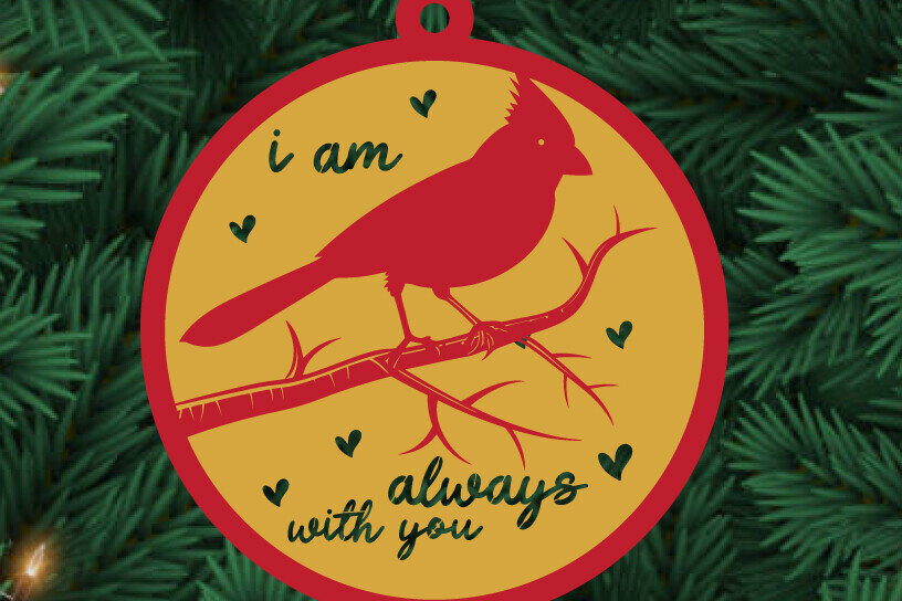 Σετ των 3 Intra απο ξύλο plywood 3mm-4mm πάχος Καρδινάλια Χριστουγεννιάτικα στολίδια  Δίασταση 8x8 cm INTRAFABR-110934608