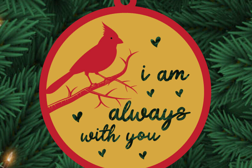 Σετ των 3 Intra απο ξύλο plywood 3mm-4mm πάχος Καρδινάλια Χριστουγεννιάτικα στολίδια  Δίασταση 8x8 cm INTRAFABR-110935112