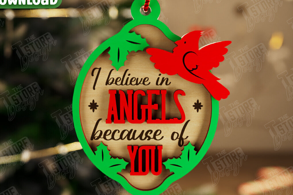 Σετ των 3 Intra απο ξύλο plywood 3mm-4mm πάχος Χριστουγεννιάτικο στολίδι Cardinal Memorial|CNC Δίασταση 8x8 cm INTRAFABR-107885933