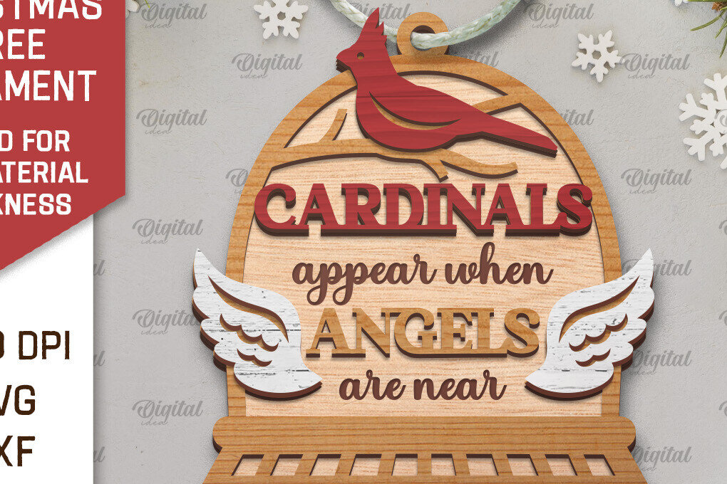 Σετ των 3 Intra απο ξύλο plywood 3mm-4mm πάχος Καρδινάλιος Μνημείο Δέντρο Στολίδι  Δίασταση 8x8 cm INTRAFABR-105202891