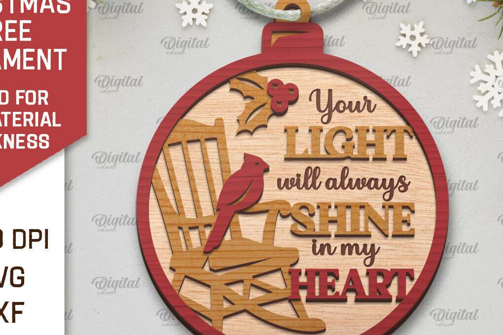 Σετ των 3 Intra απο ξύλο plywood 3mm-4mm πάχος Καρδινάλιος Μνημείο Δέντρο Στολίδι  Δίασταση 8x8 cm INTRAFABR-105203060