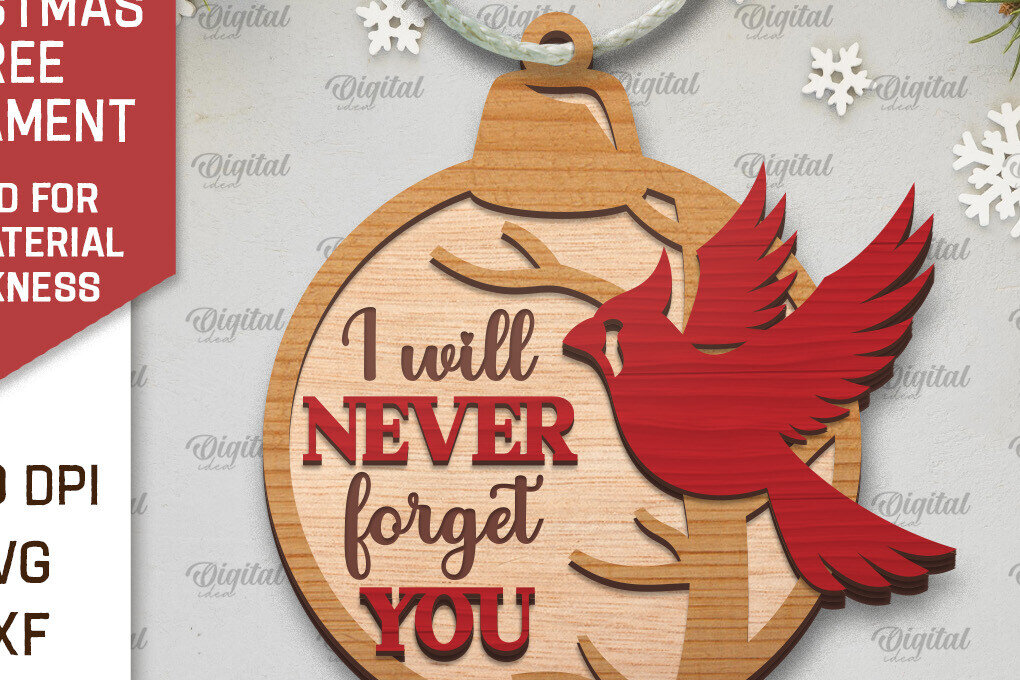 Σετ των 3 Intra απο ξύλο plywood 3mm-4mm πάχος Καρδινάλιος Μνημείο Δέντρο Στολίδι  Δίασταση 8x8 cm INTRAFABR-105202467