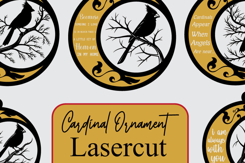 Σετ των 3 Intra απο ξύλο plywood 3mm-4mm πάχος Cardinal Ornaments Metal  Δίασταση 8x8 cm INTRAFABR-111559414