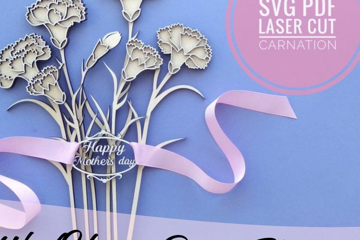 Intra απο ξύλο plywood 3mm-4mm πάχος Γαρύφαλλο Flower Δίασταση 37x37 cm INTRAFABR-33535570