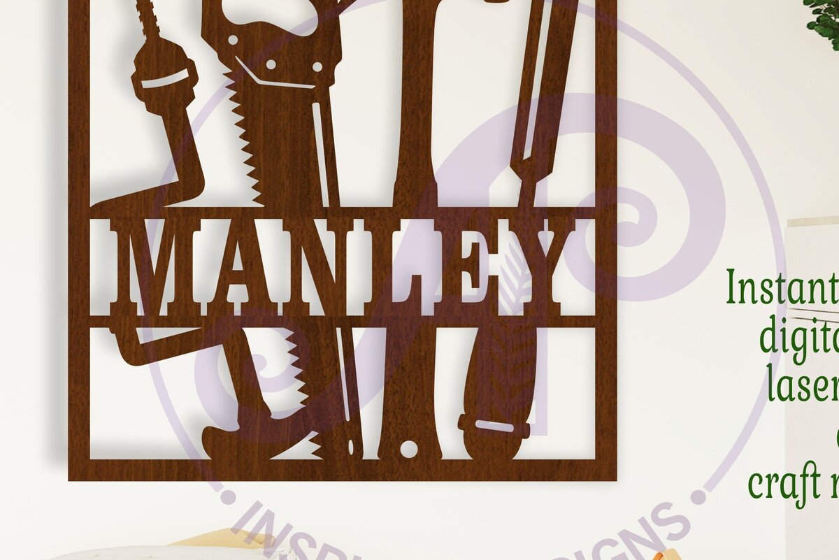 Σετ των 3 Intra απο ξύλο plywood 3mm-4mm πάχος Εργαλεία ξυλουργών τετράγωνο με όνομα τοίχου Δίασταση 6x6 cm INTRAFABR-119920692