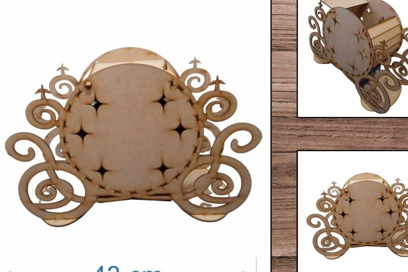 Intra απο ξύλο plywood 3mm-4mm πάχος Carriage Box - Δίασταση 15x15 cm INTRAFABR-37111867