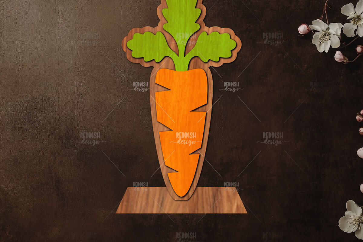 Σετ των 2 Intra απο ξύλο plywood 3mm-4mm πάχος Διακόσμηση βάσης καρότου με Δίασταση 15x15 cm INTRAFABR-121977790