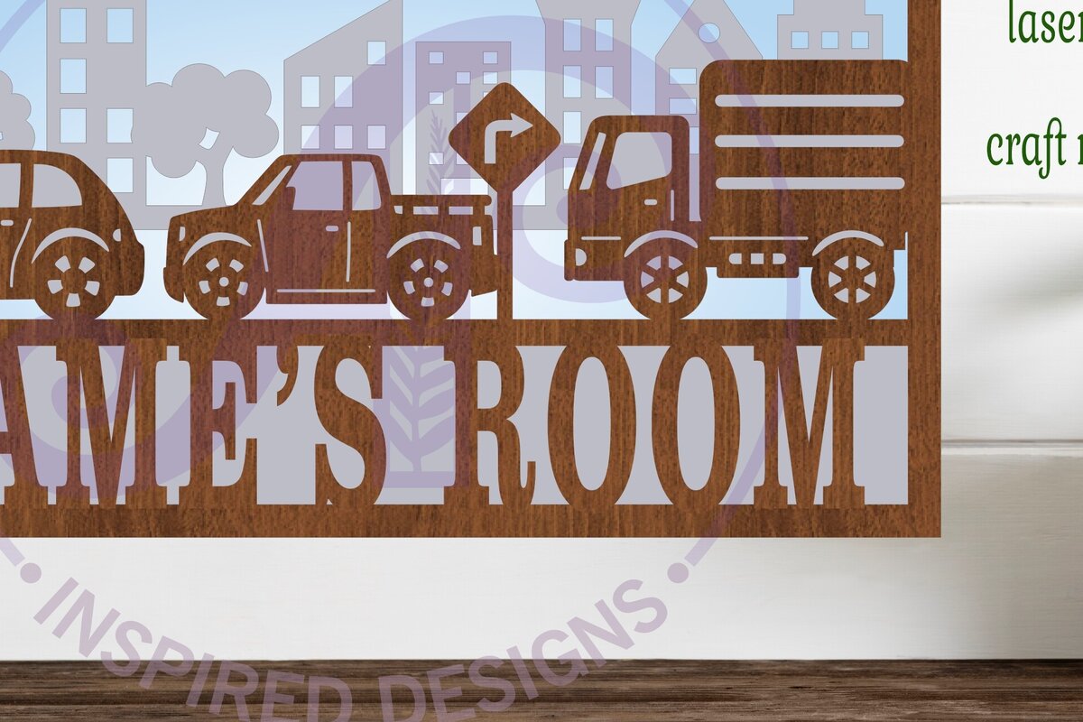 Σετ των 3 Intra απο ξύλο plywood 3mm-4mm πάχος Αυτοκίνητα και φορτηγά με πολυεπίπεδο σχέδιο ονόματος Δίασταση 6x6 cm INTRAFABR-100425871