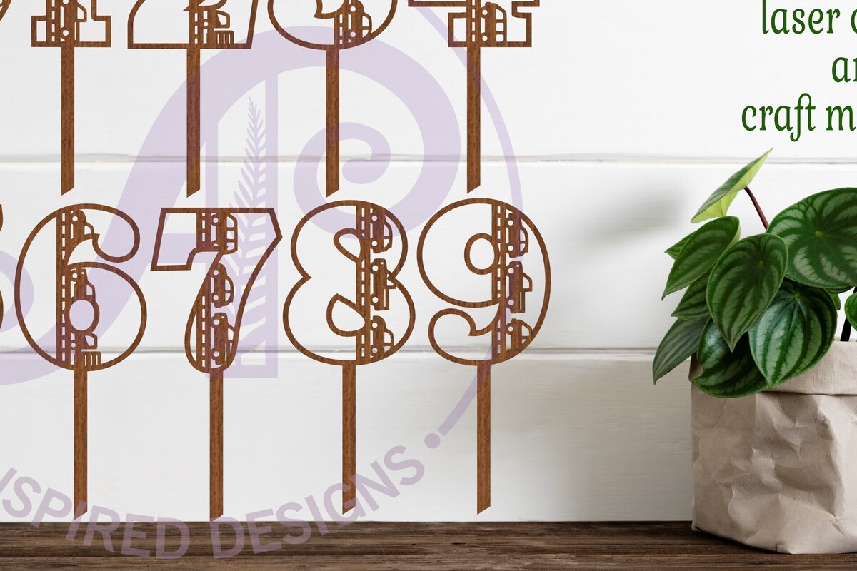 Σετ των 3 Intra απο ξύλο plywood 3mm-4mm πάχος Cars Number Cake Cut  Δίασταση 5x5 cm INTRAFABR-102343305