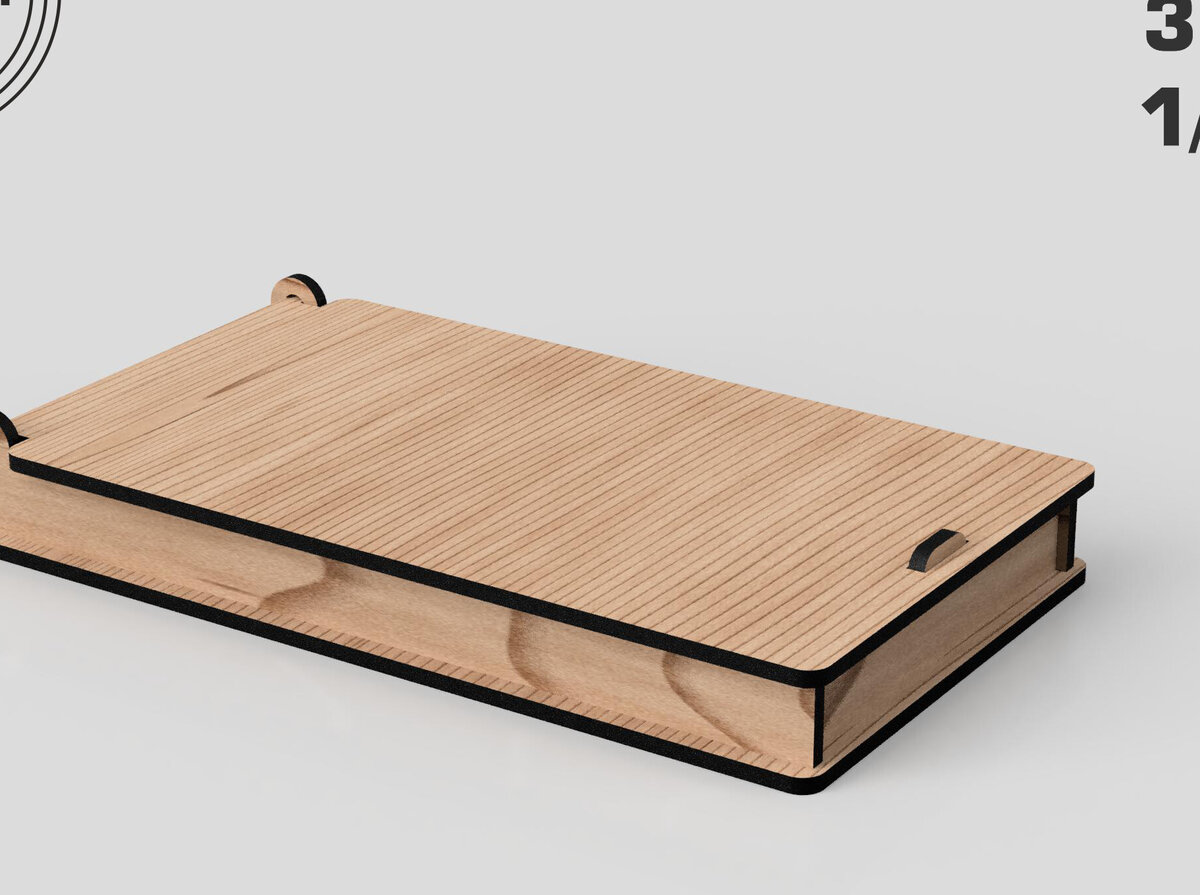 Σετ των 2 Intra απο ξύλο plywood 3mm-4mm πάχος Cash Envelope Box - κοπής με λέιζερ Δίασταση 15x15 cm INTRAFABR-99394311