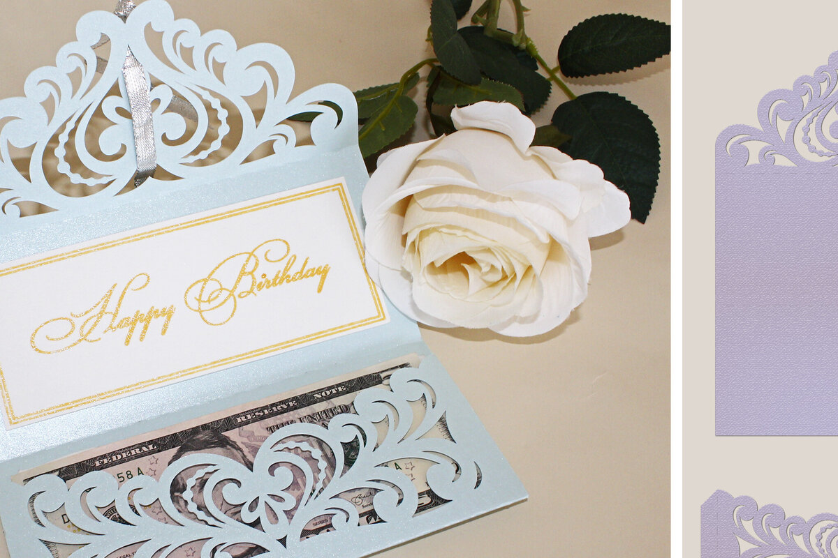 Σετ των 2 Intra απο ξύλο plywood 3mm-4mm πάχος Πρότυπο φακέλου μετρητών Δίασταση 15x15 cm INTRAFABR-77679308