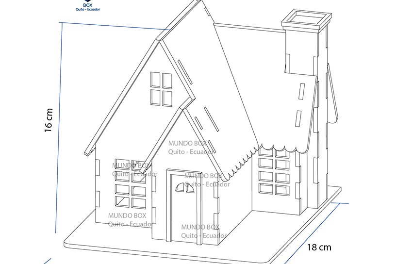 Σετ των 2 Intra απο ξύλο plywood 3mm-4mm πάχος Nordic Cottage Δίασταση 15x15 cm INTRAFABR-119482864