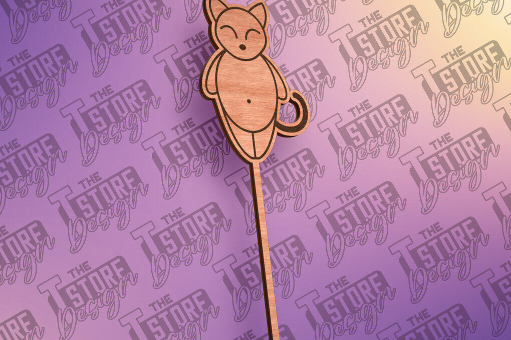 Intra απο ξύλο plywood 3mm-4mm πάχος Cat Cake Topper Σχέδιο Δίασταση 30x20 cm INTRAFABR-80948892