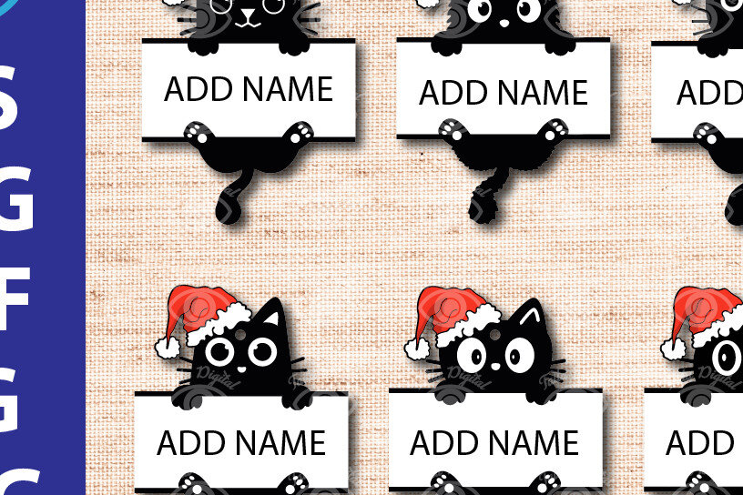 Σετ των 3 Intra απο ξύλο plywood 3mm-4mm πάχος Χριστουγεννιάτικο στολίδι γάτας Pet Lover Δίασταση 3x3 cm INTRAFABR-49217885