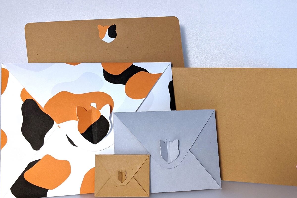 Σετ των 2 Intra απο ξύλο plywood 3mm-4mm πάχος Πρότυπο κάρτας φακέλου και σημειώσεων γάτας Δίασταση 15x15 cm INTRAFABR-26274284