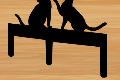 Intra απο ξύλο plywood 3mm-4mm πάχος Κάτοχος κλειδιού Cat με File Art Wall Δίασταση 40x40 cm INTRAFABR-70294364