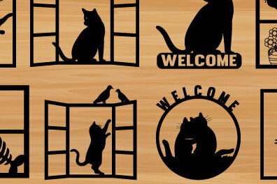 Intra απο ξύλο plywood 3mm-4mm πάχος μεταλλικού τοίχου Cat  Δίασταση 40x40 cm INTRAFABR-73384942