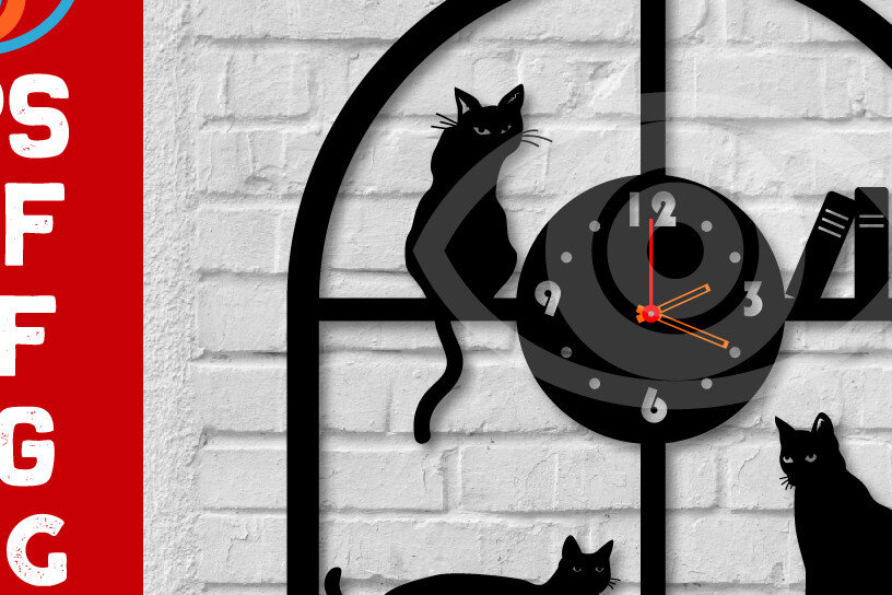 Intra απο ξύλο plywood 3mm-4mm πάχος Γραφικό διακόσμηση τοίχου γάτα σε παράθυρο Δίασταση 40x40 cm INTRAFABR-68964556