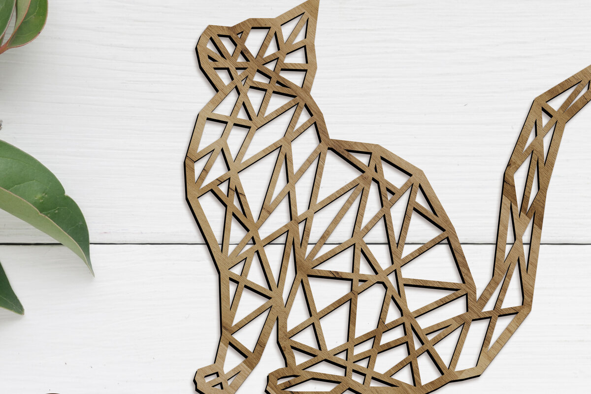 Intra απο ξύλο plywood 3mm-4mm πάχος Διακοσμητικό πρότυπο με ένα στρώμα γάτας Δίασταση 30x20 cm INTRAFABR-91574751