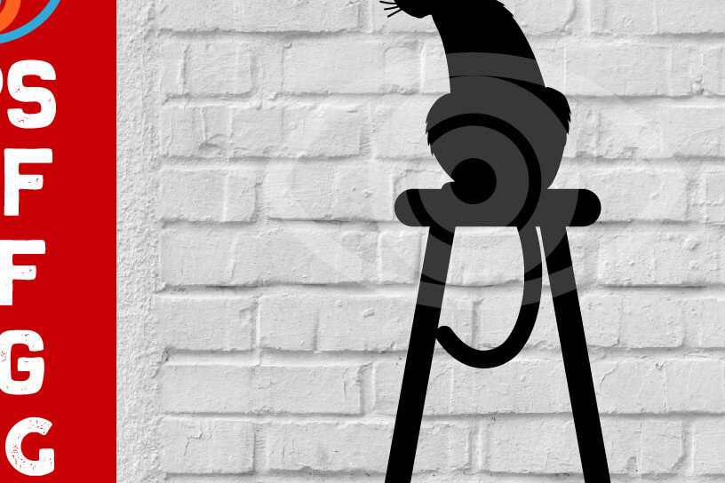 Intra απο ξύλο plywood 3mm-4mm πάχος Σχέδιο διακόσμησης τοίχου για γάτα που κάθεται στην καρέκλα Δίασταση 40x40 cm INTRAFABR-67421551