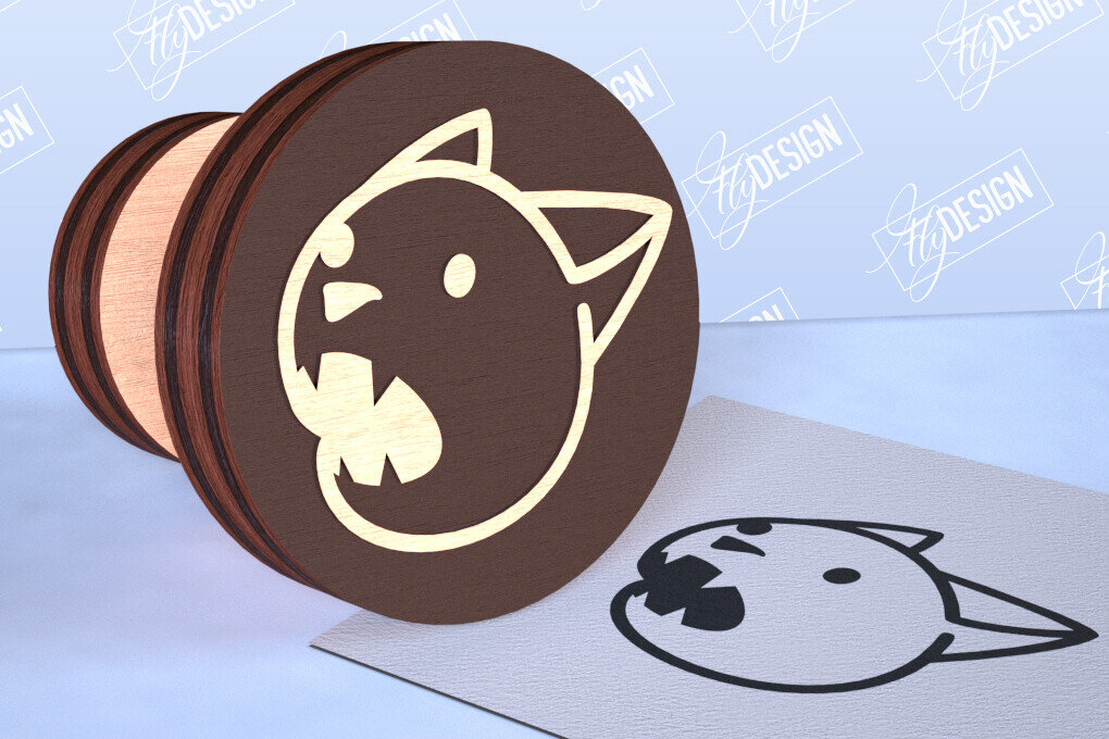 Intra απο ξύλο plywood 3mm-4mm πάχος Σφραγίδα γάτας | Αστεία γάτα | CNC Δίασταση 30x20 cm INTRAFABR-98554830