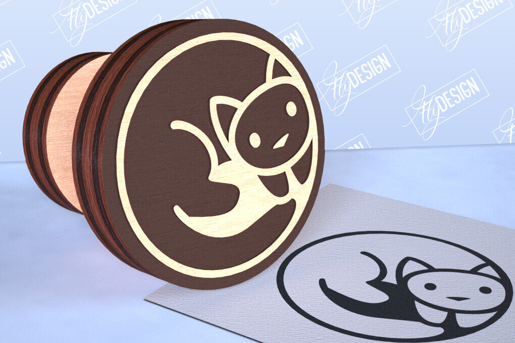 Intra απο ξύλο plywood 3mm-4mm πάχος Σφραγίδα γάτας | Αστεία γάτα | CNC Δίασταση 30x20 cm INTRAFABR-98554938