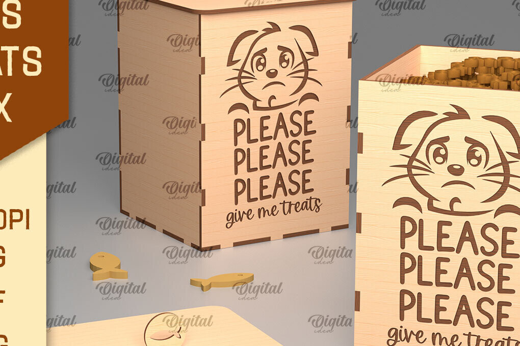 Intra απο ξύλο plywood 3mm-4mm πάχος Cat Treats Box . Storage Box Δίασταση 30x20 cm INTRAFABR-98653128