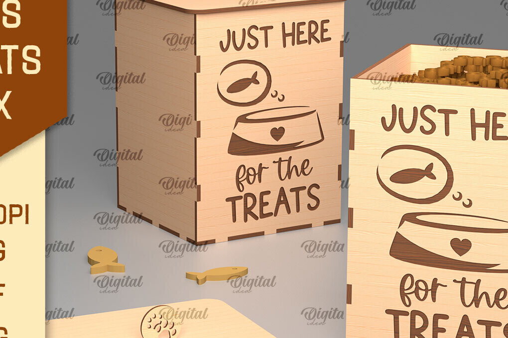 Intra απο ξύλο plywood 3mm-4mm πάχος Cat Treats Box . Storage Box Δίασταση 30x20 cm INTRAFABR-98653278