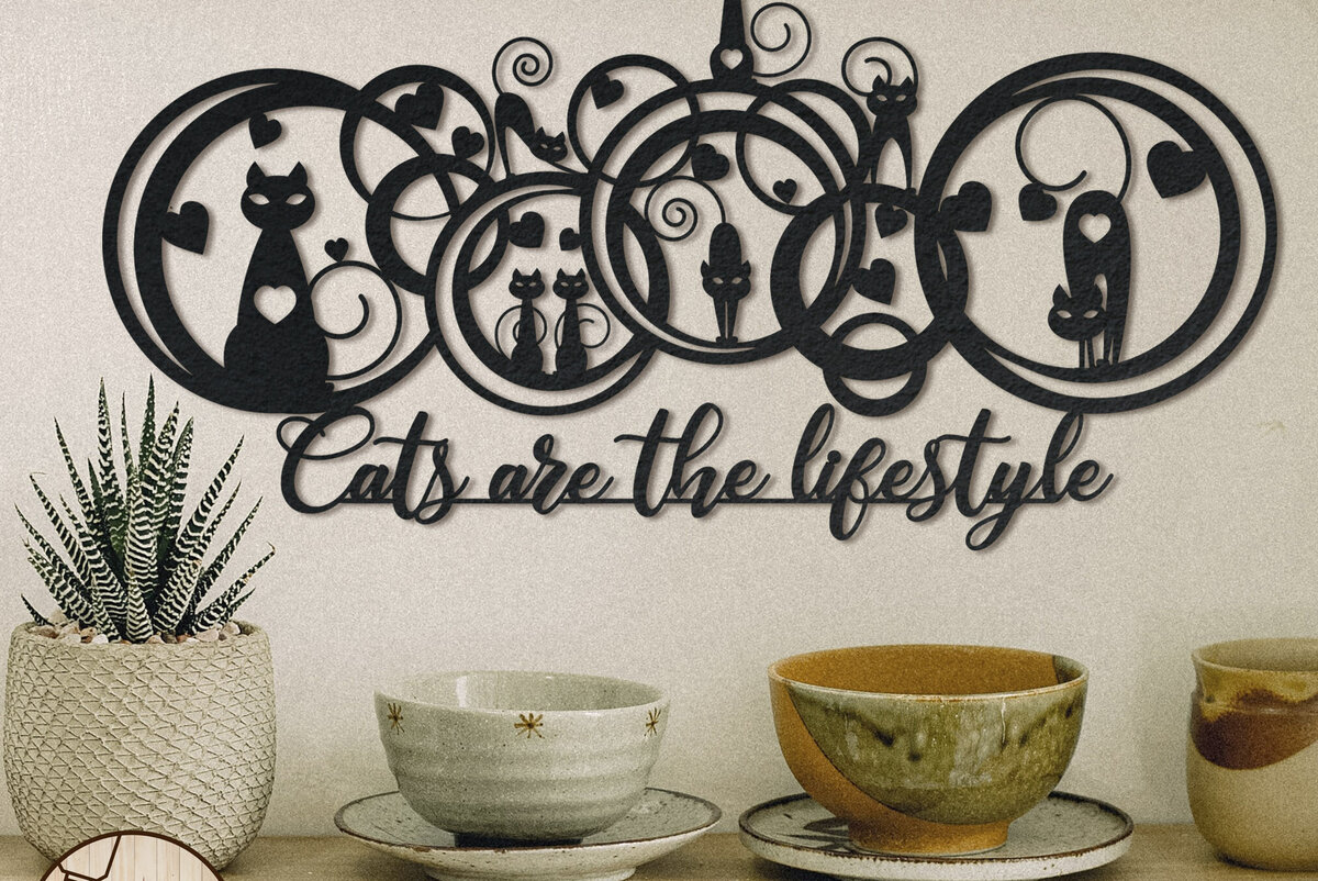 Σετ των 3 Intra απο ξύλο plywood 3mm-4mm πάχος Διακόσμηση τοίχου CAT, Κοπή ξύλου και χαρτιού Δίασταση 4x4 cm INTRAFABR-78494873