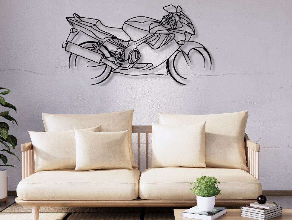 Σετ των 2 Intra απο ξύλο plywood 3mm-4mm πάχος CBR600F Σιλουέτα μοτοσικλέτας με Δίασταση 15x15 cm INTRAFABR-113804302