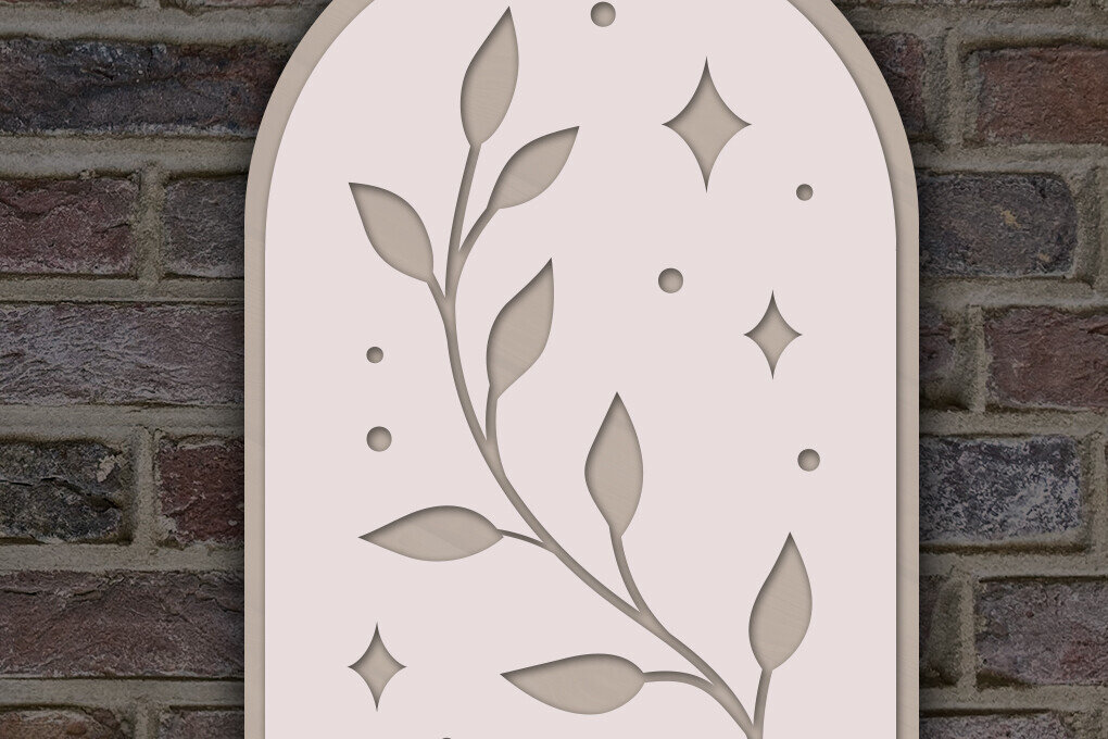 Σετ των 2 Intra απο ξύλο plywood 3mm-4mm πάχος Celestial Branch Cut  Δίασταση 15x15 cm INTRAFABR-120059216